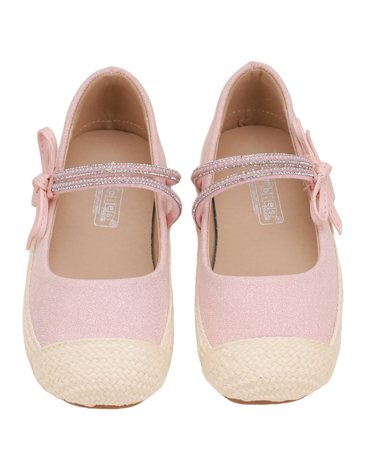 Shoes Pink with Diamontees & Bow Theme for Girls - Kids - Zubaidas Official™