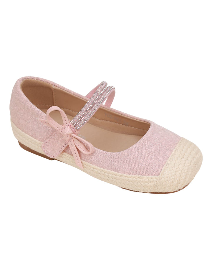 Shoes Pink with Diamontees & Bow Theme for Girls - Kids - Zubaidas Official™