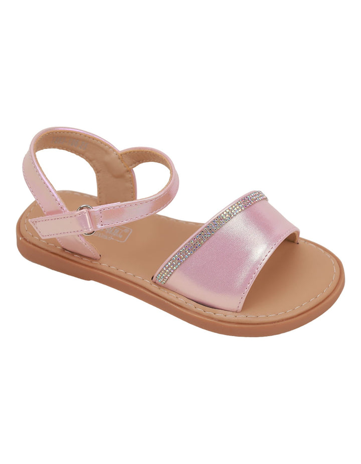 Sandal Shiny Pink with Diamontees for Girls - Kids - Zubaidas Official™
