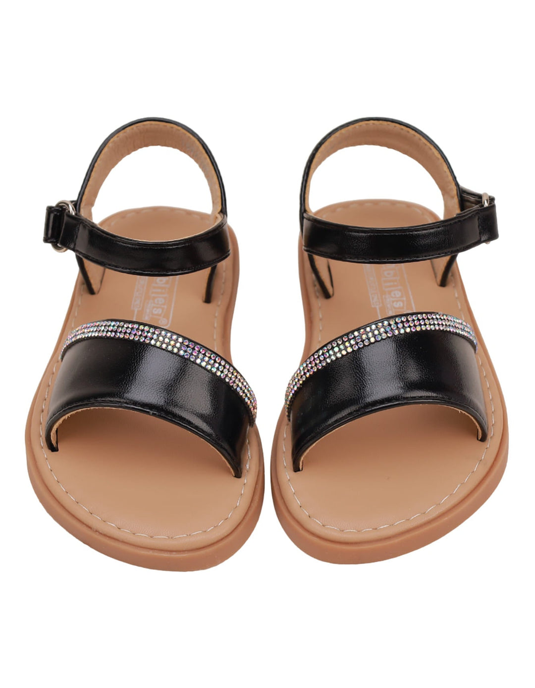 Sandal Black with Diamontees for Girls - Kids - Zubaidas Official™