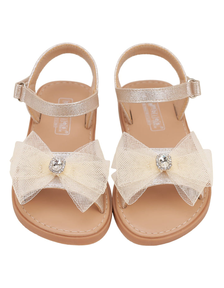 Sandal Gold with Bow for Girls - Infant - Zubaidas Official™