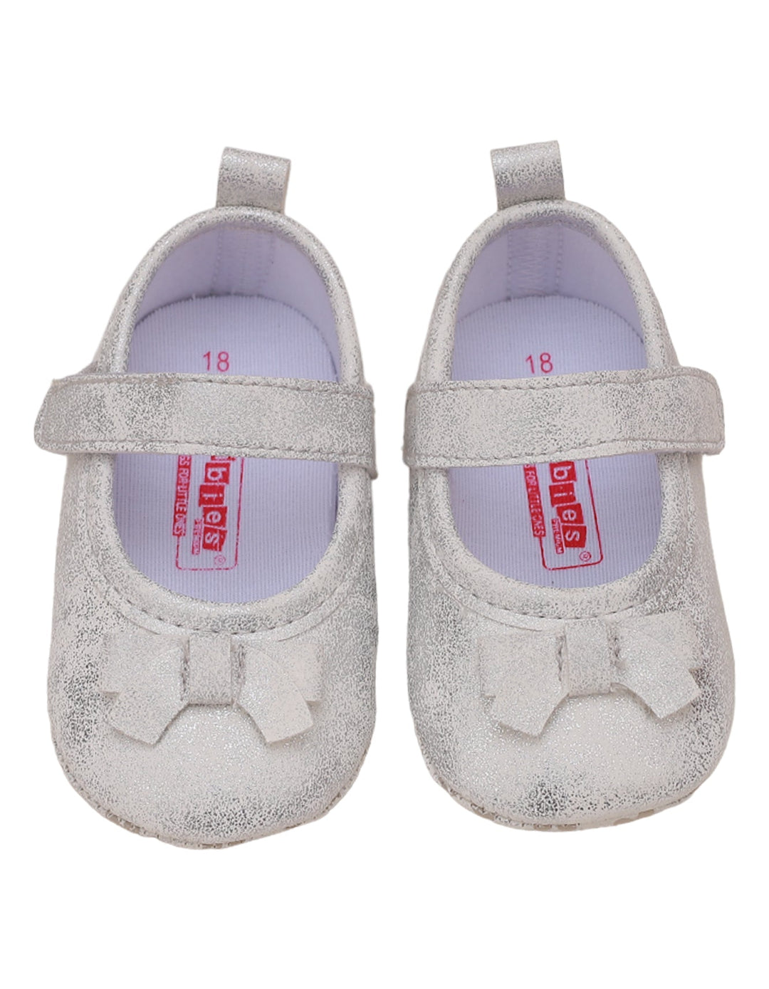 Booties Shiny Sliver with Bow for Girls - Zubaidas Official™