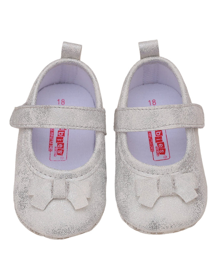 Booties Shiny Sliver with Bow for Girls - Zubaidas Official™