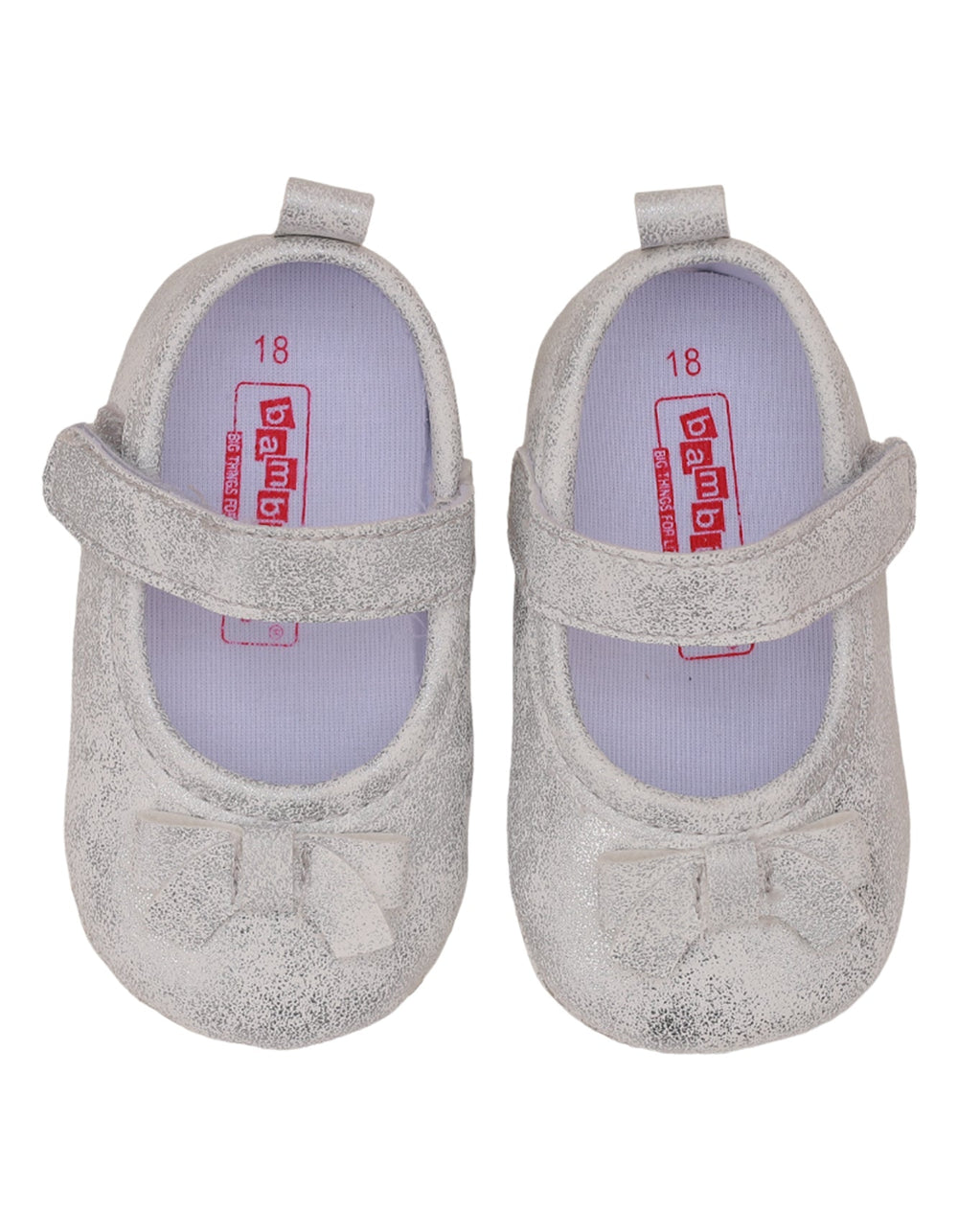 Booties Shiny Sliver with Bow for Girls - Zubaidas Official™
