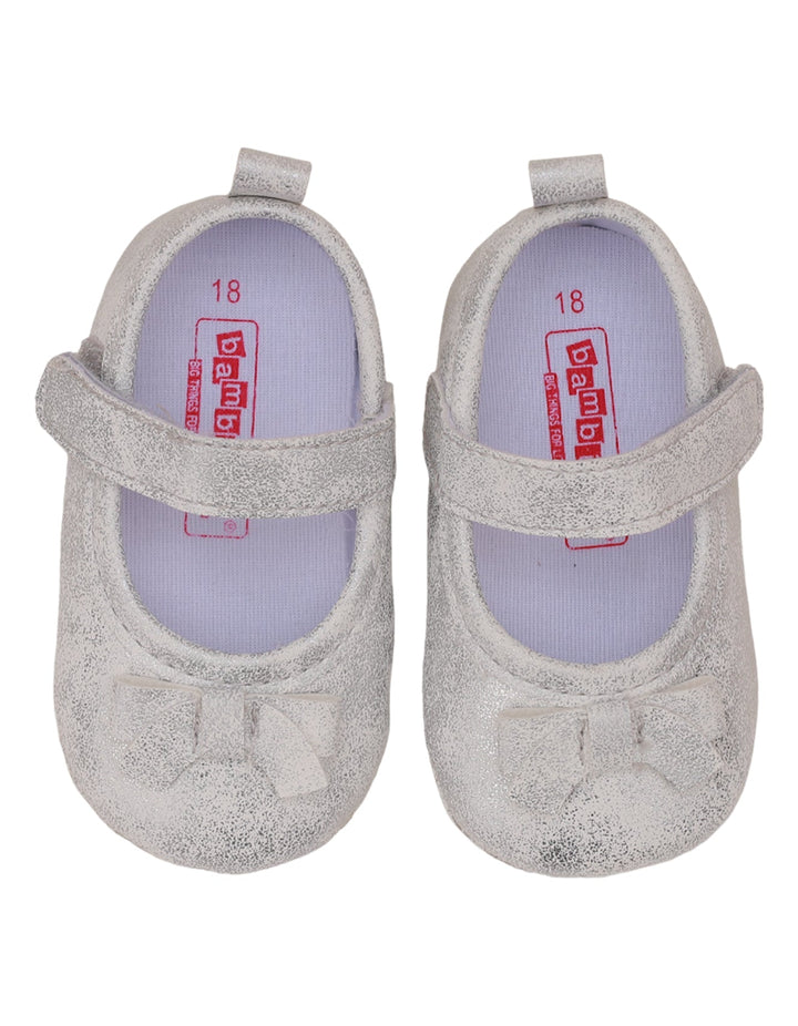 Booties Shiny Sliver with Bow for Girls - Zubaidas Official™