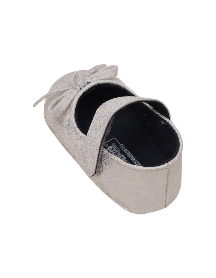 Booties Shiny Sliver with Bow for Girls - Zubaidas Official™