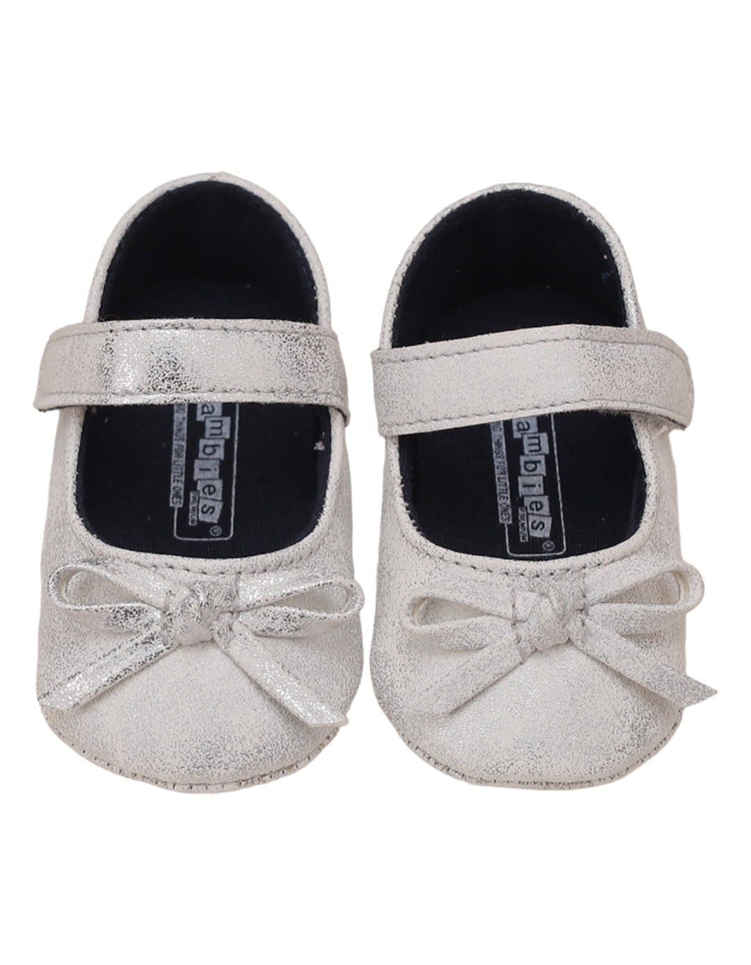 Booties Shiny Sliver with Bow for Girls - Zubaidas Official™