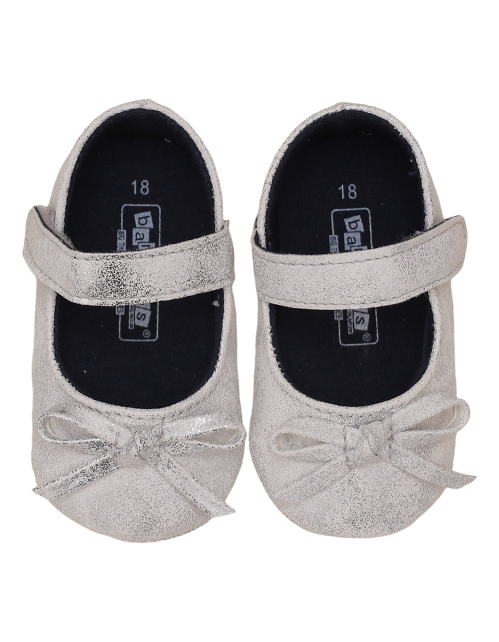 Booties Shiny Sliver with Bow for Girls - Zubaidas Official™