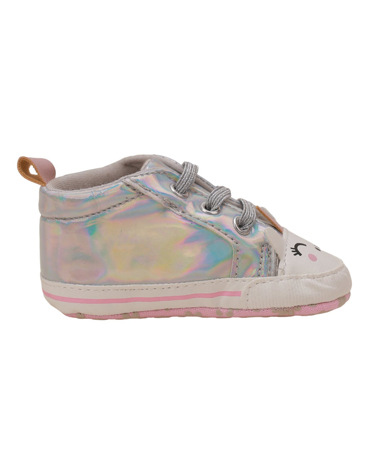 Booties Shiny Silver with Unicorn Theme for Girls - Zubaidas Official™