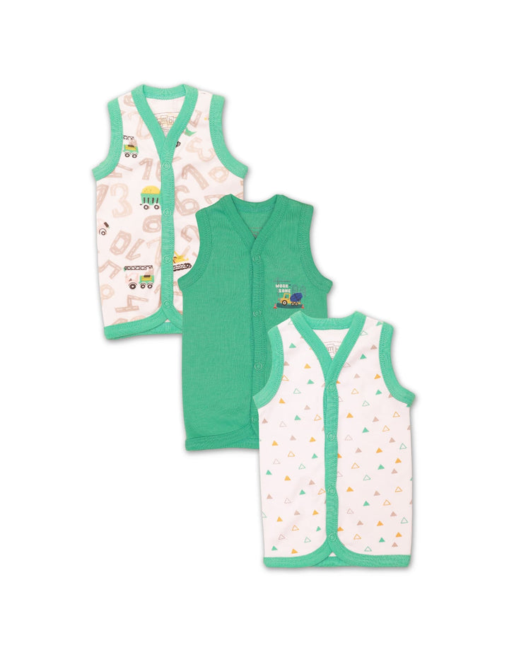 Zubaida's Vest White with Numbers Theme - Pack of 3 - Zubaidas Official™