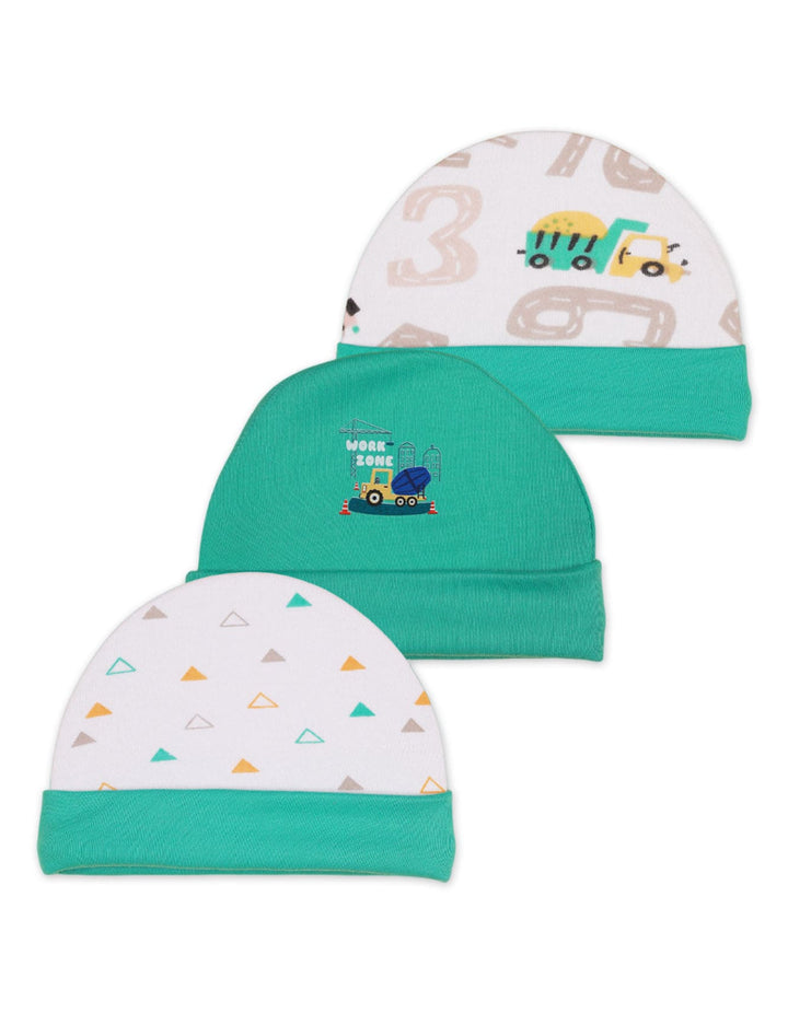 Baby Caps with Numbers Theme Boys - Pack of 3 - Zubaidas Official™