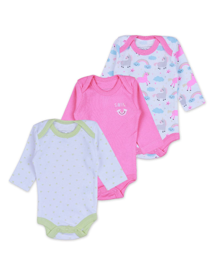 Zubaida's Body Suit Set with Unicorn Theme for Girls - Pack of 3 - Zubaidas Official™