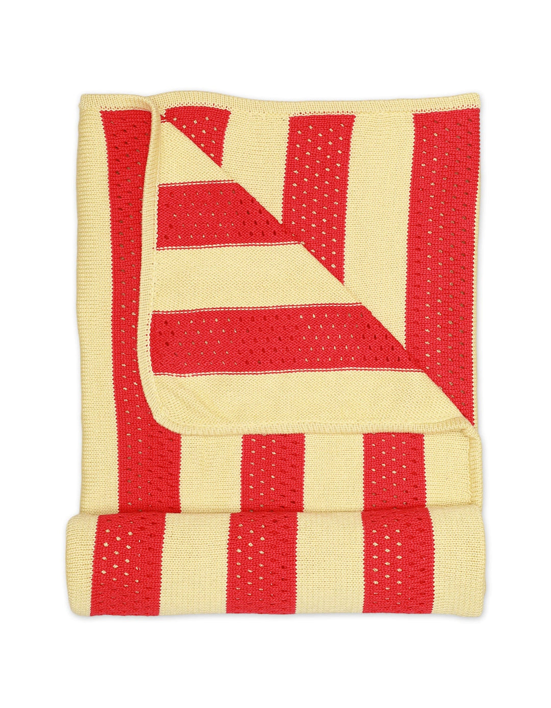 Zubaida's Woolen Yellow Red Stripes Blanket - Zubaidas Official™