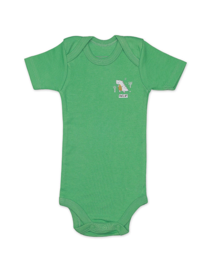 Zubaida's Body Suit Set with Green Dinos Theme for Boys - Pack of 3 - Zubaidas Official™