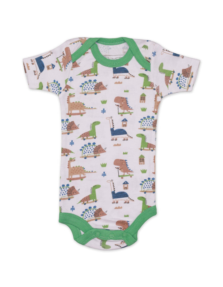 Zubaida's Body Suit Set with Green Dinos Theme for Boys - Pack of 3 - Zubaidas Official™