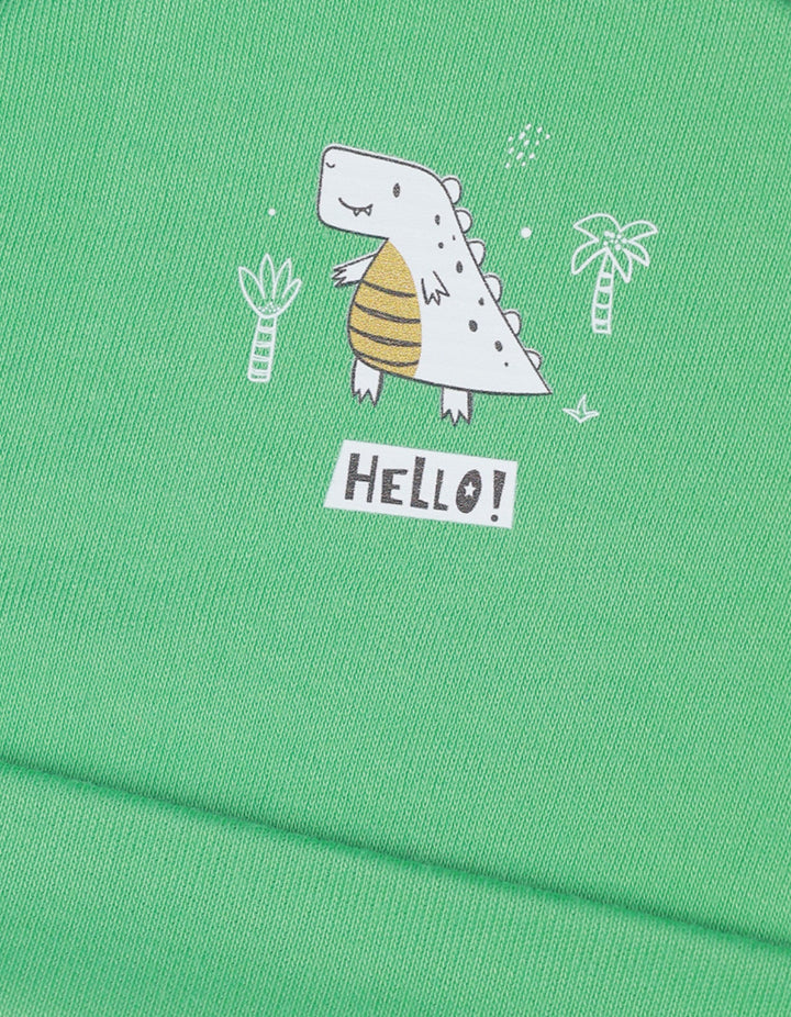 Newborn Cap Hello Green Dino Theme for Boys - Small - Zubaidas Official™