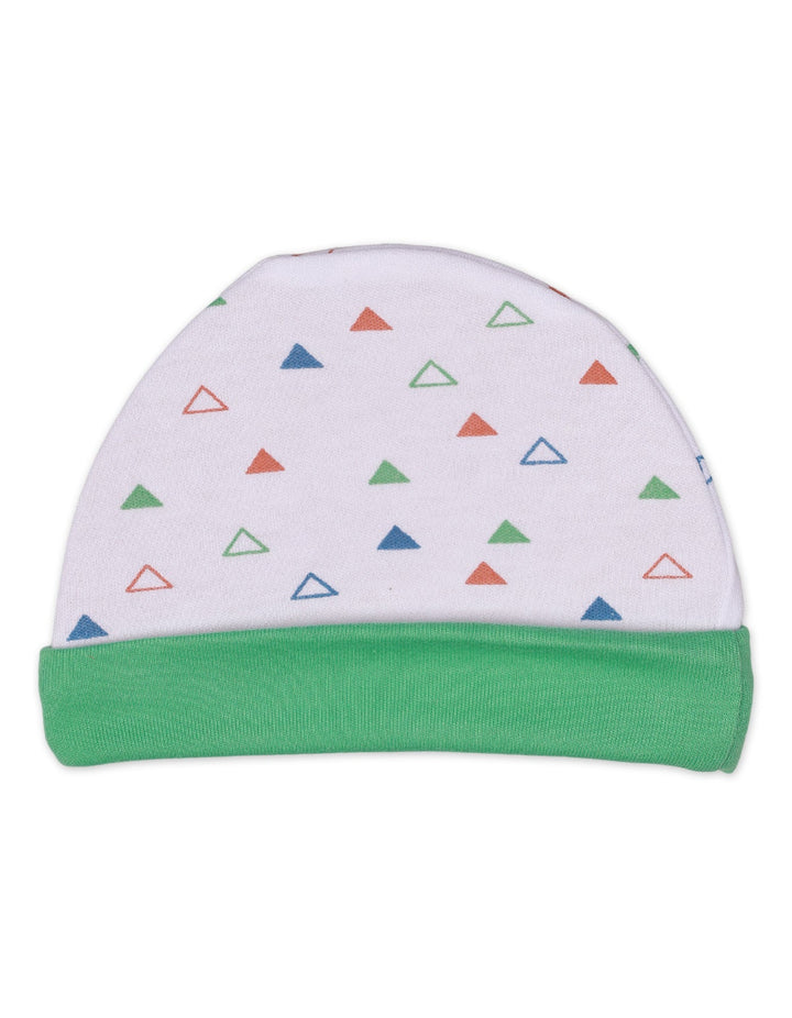 Baby Caps Green Dino Theme for Boys- Pack of 3
 - Large - Zubaidas Official™