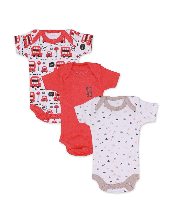 Zubaida's Body Suit Set Bus Theme for Boys - Pack of 3 - Zubaidas Official™