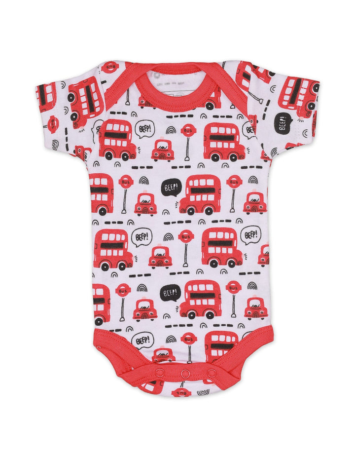 Zubaida's Body Suit Set Bus Theme for Boys - Pack of 3 - Zubaidas Official™