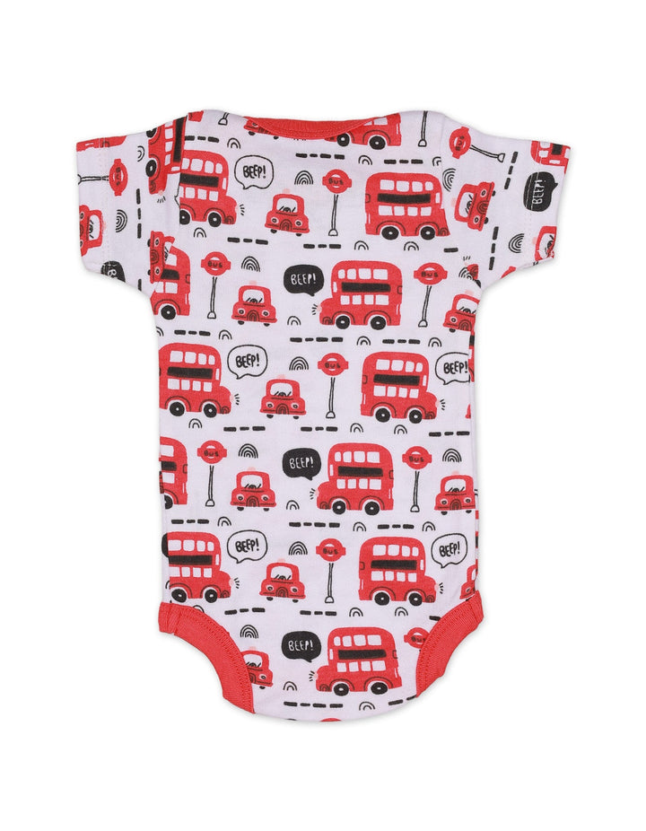 Zubaida's Body Suit Set Bus Theme for Boys - Pack of 3 - Zubaidas Official™