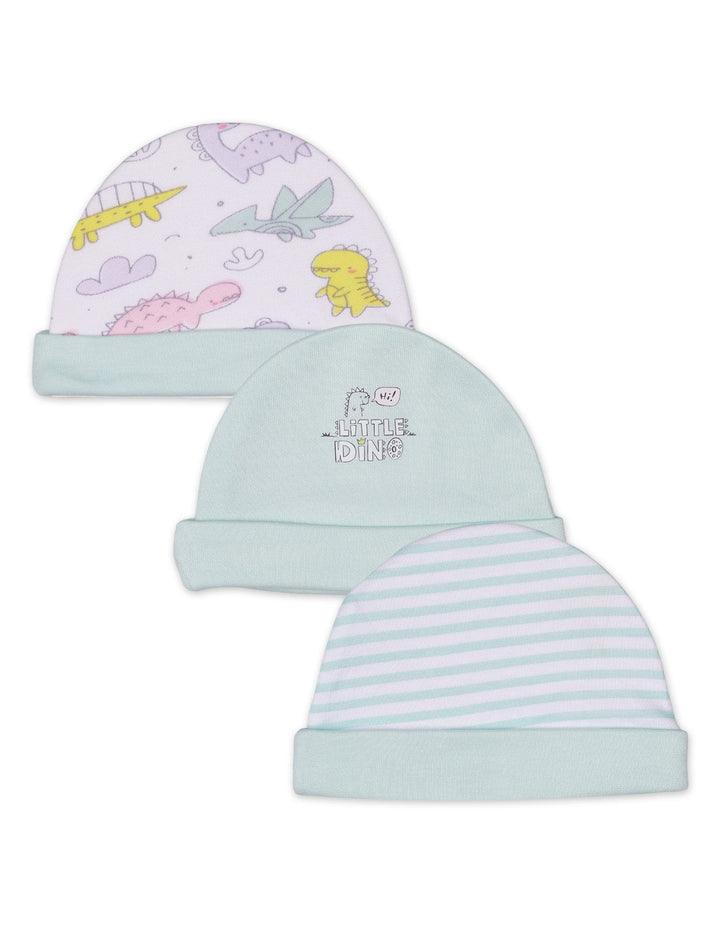 Baby Caps Dino World Theme Unisex- Pack of 3 - Zubaidas Official™
