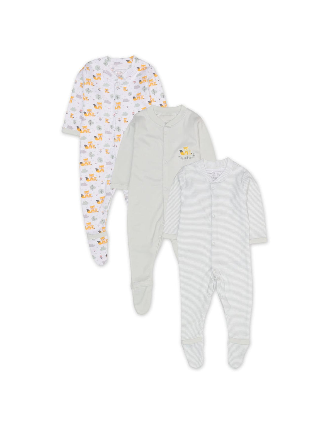 Zubaida's Sleep Suits Pack of 3 - Fox Theme - Zubaidas Official™