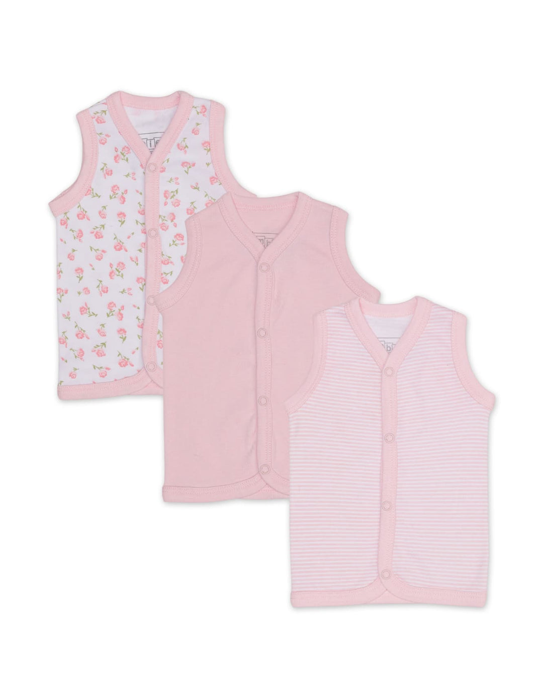 Zubaida's Vest Pack of 3 - Pink Floral Theme - Zubaidas Official™