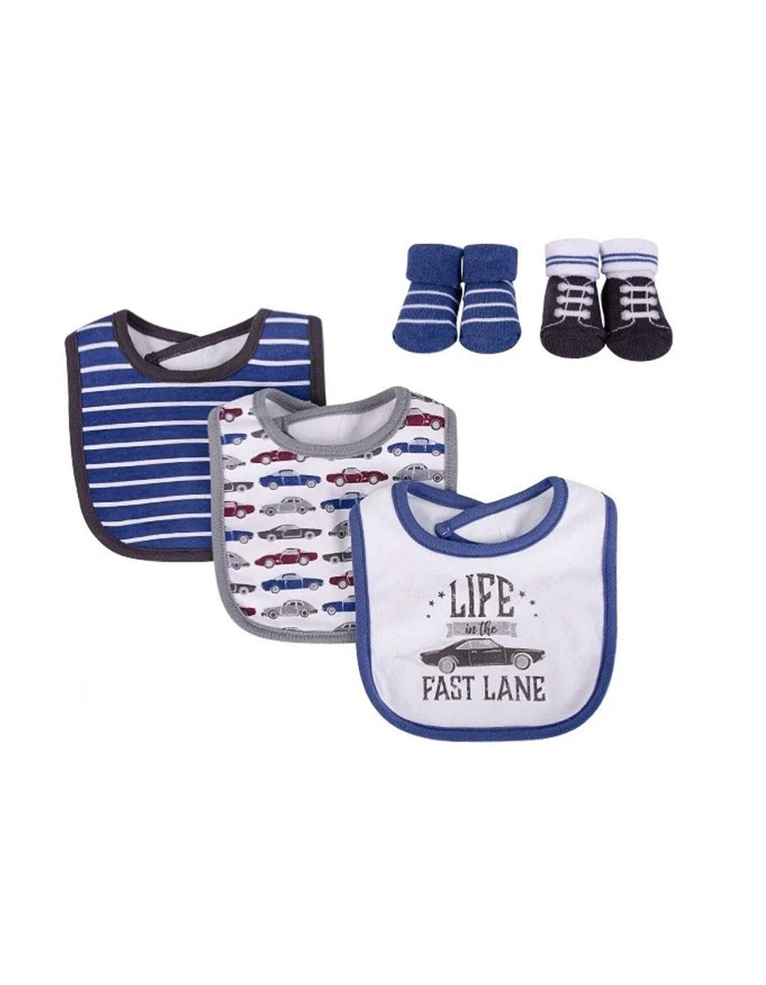 Zubaida's Adorable 5 Pcs Socks & Bibs Coordinated Set - Zubaidas Official™