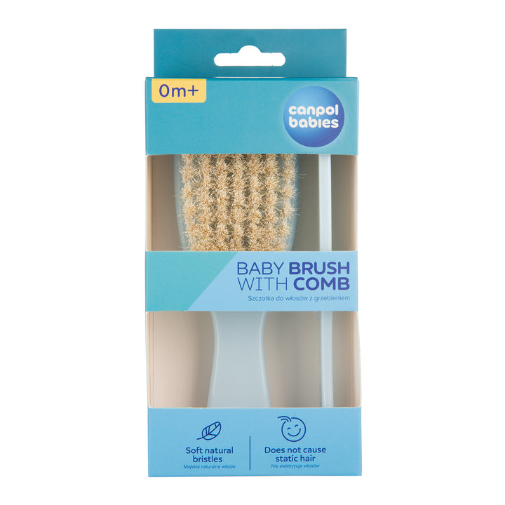 Zubaida's Canpol Babies Baby Brush and Comb with Soft Natural Bristles NEWBORN BABY Blue - 7/406 - Zubaidas Official™