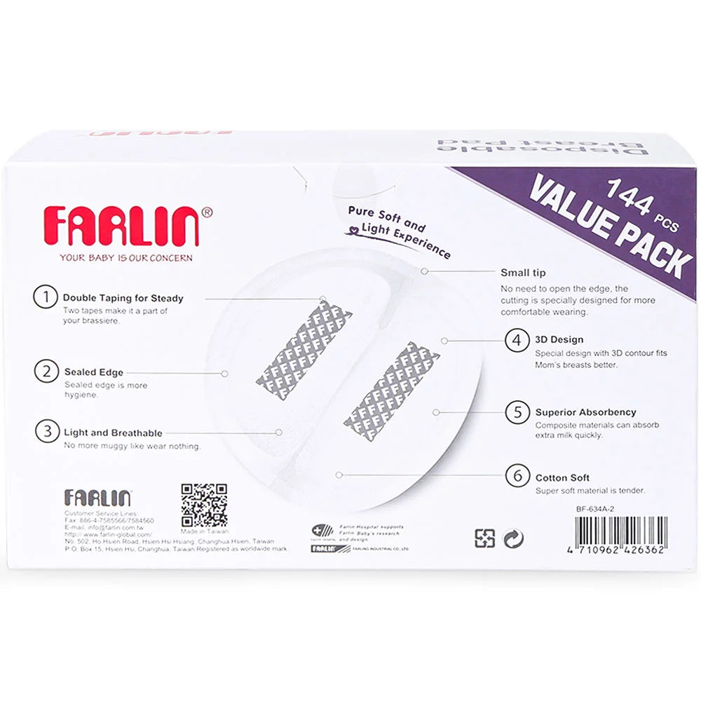 Zubaida's Farlin Disposable Breast Pad Pk-144 - BF-634A-2 - Zubaidas Official™