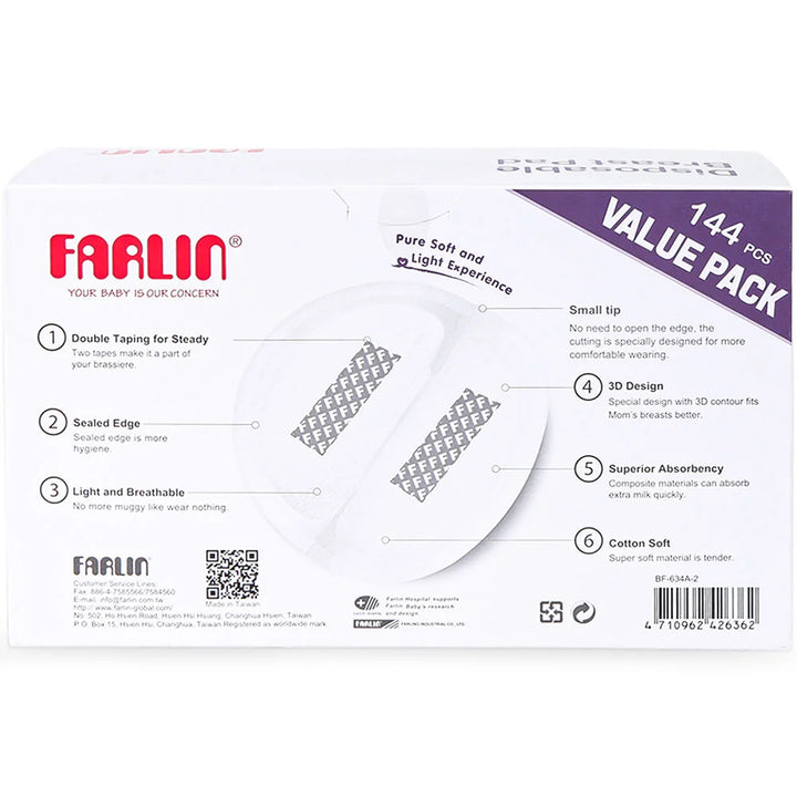 Zubaida's Farlin Disposable Breast Pad Pk-144 - BF-634A-2 - Zubaidas Official™