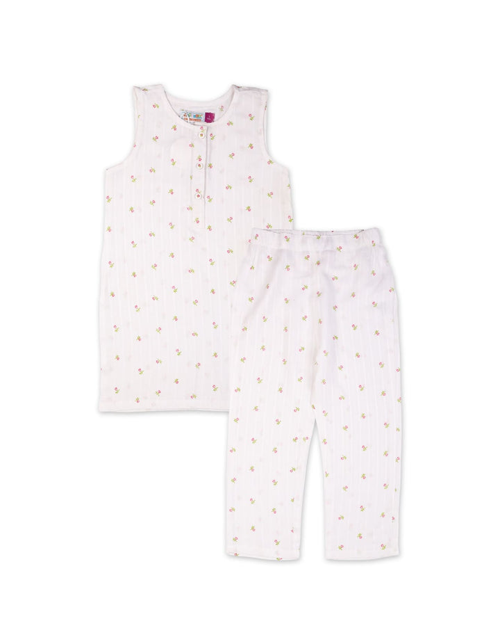 Zubaida's Sleeveless "Rosy Reverie" Co-Ord Set - Zubaidas Official™