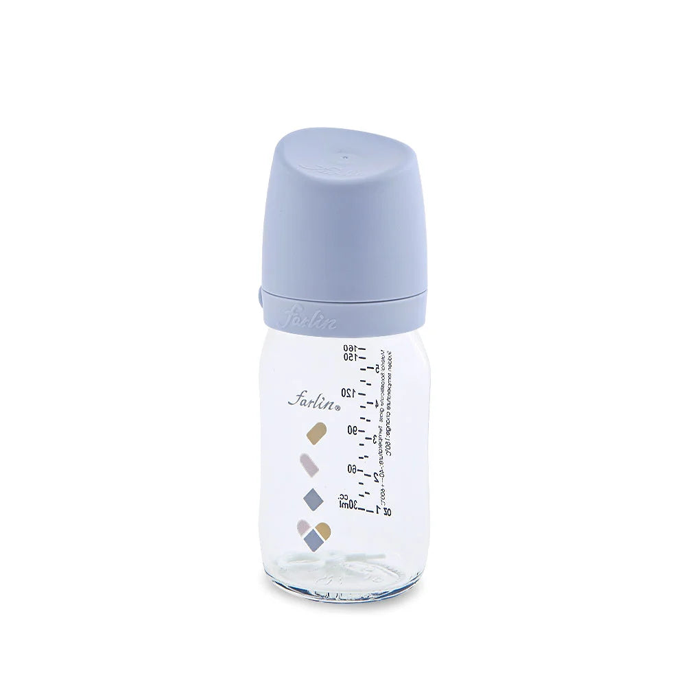 Zubaida's Farlin Glass Wide Neck Feeder Blue 160Ml - AB-32009 - Zubaidas Official™