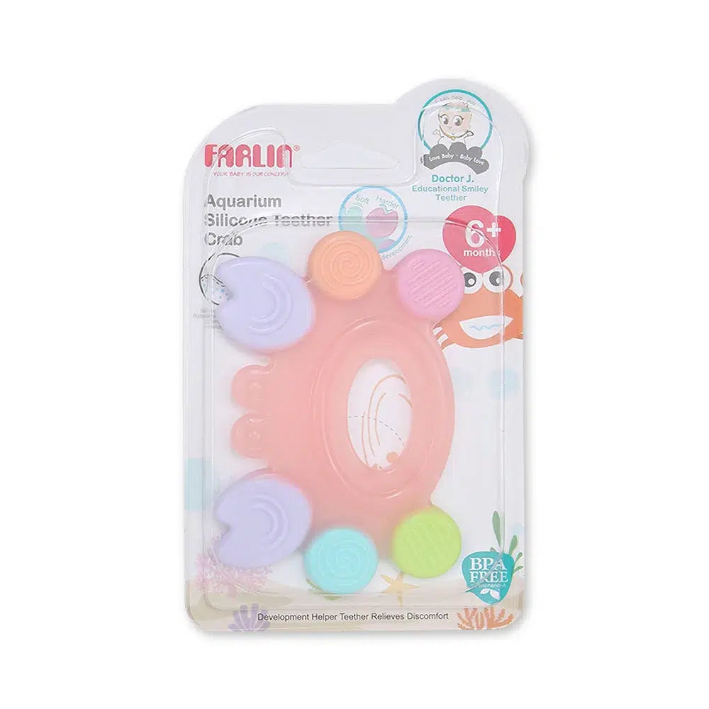 Zubaida's Farlin Silicone Teether Crab Pink - BB-20008 - Zubaidas Official™