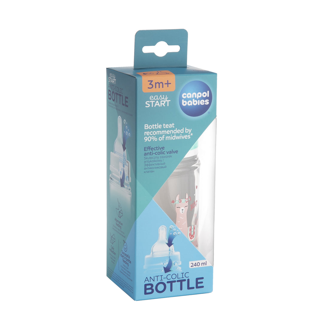 Zubaida's Canpol babies Easystart Anti-colic Wide Neck Bottle 240ml PP EXOTIC ANIMALS green - 35/221 - Zubaidas Official™
