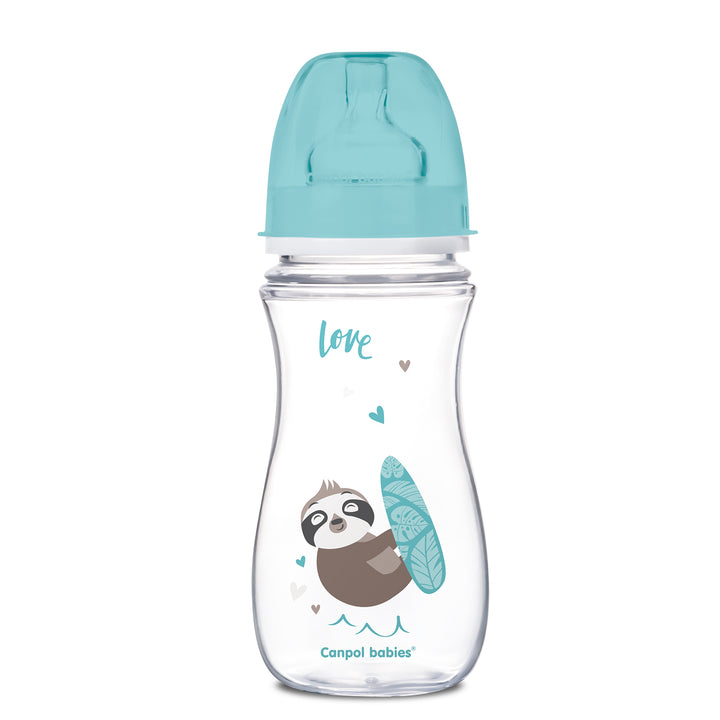 Zubaida's Canpol babies Easystart Anti-colic Wide Neck Bottle 300ml PP EXOTIC ANIMALS blue - 35/222 - Zubaidas Official™