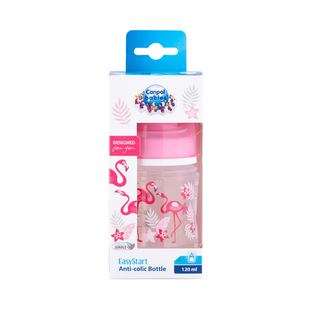 Zubaida's Canpol babies Easy Start Anti-colic Wide Neck Bottle 120ml PP JUNGLE coral - 35/226 - Zubaidas Official™