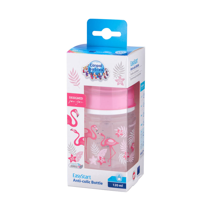 Zubaida's Canpol babies Easy Start Anti-colic Wide Neck Bottle 120ml PP JUNGLE coral - 35/226 - Zubaidas Official™
