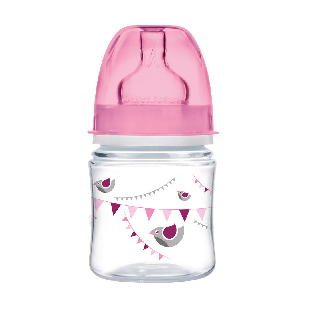 Zubaida's Canpol Babies Easy Start Anti-colic Wide Neck Bottle 120 ml PP LET'S CELEBRATE pink - 35/228 - Zubaidas Official™