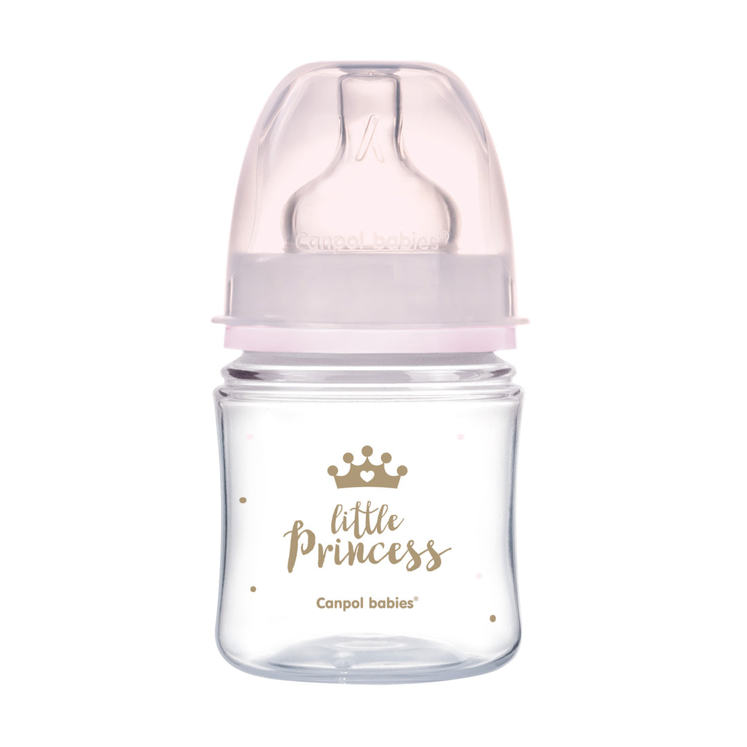Zubaida's Canpol babies Anti-colic Wide Neck Bottle 120ml PP Easy Start ROYAL BABY Pink - 35/233 - Zubaidas Official™
