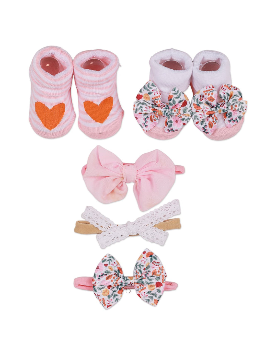Zubaida's Adorable 5 Pcs Socks & Headbands Coordinated Set - Zubaidas Official™