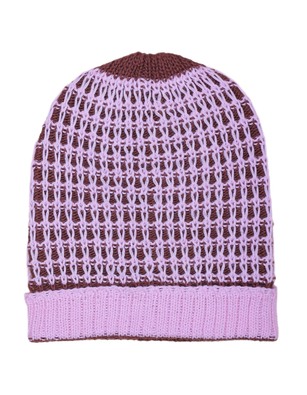 Zubaida's Woolen Checkered Dark Brown and Light Pink - Zubaidas Official™