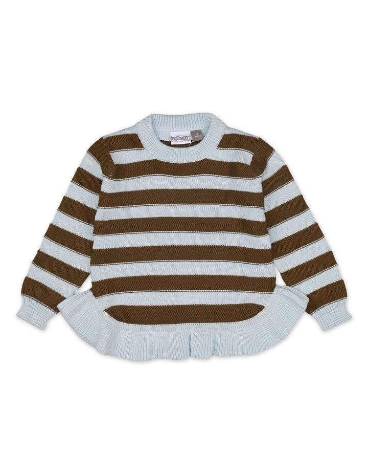 Zubaida's Sweater Round Neck Frill Bottom Sky Blue Infant - Zubaidas Official™
