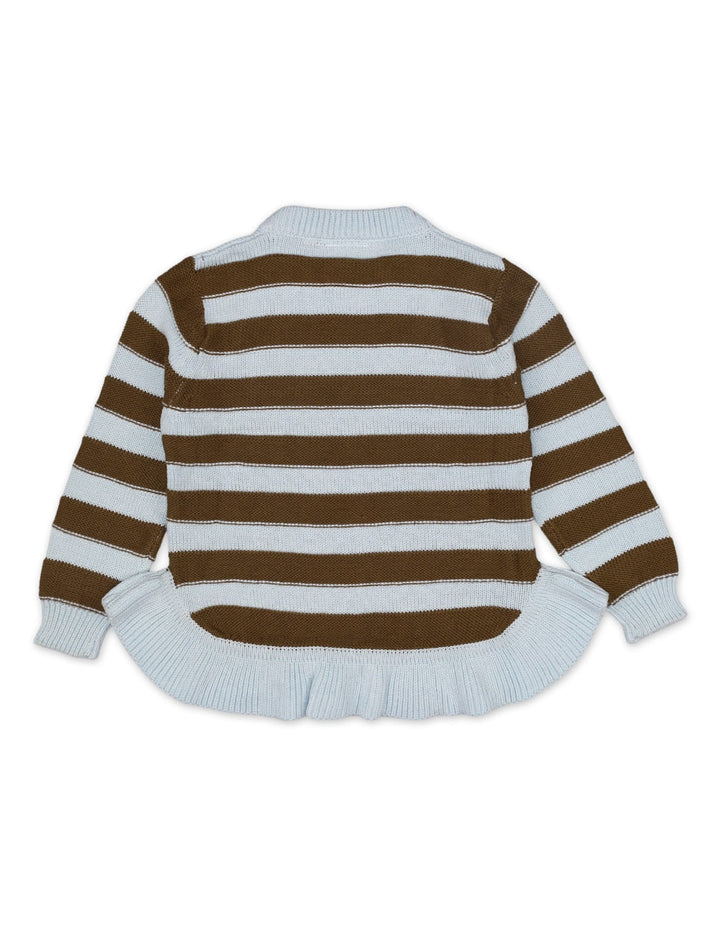 Zubaida's Sweater Round Neck Frill Bottom Sky Blue Infant - Zubaidas Official™