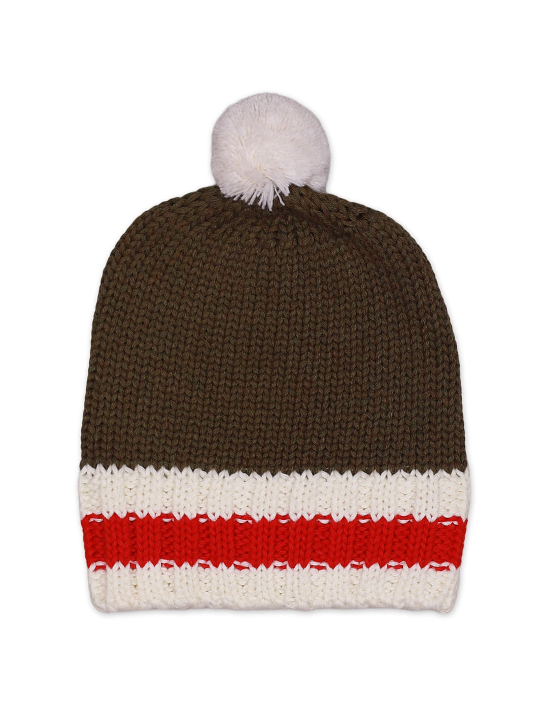 Zubaida's Caps Woolen Green With Stripes - Zubaidas Official™