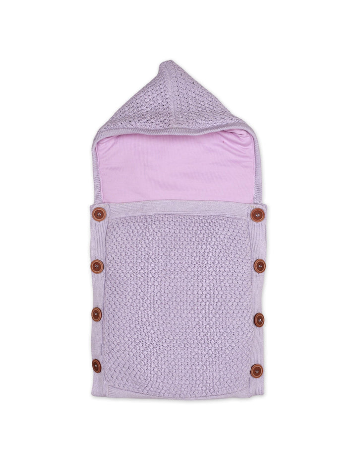 Zubaida's Carry Nest Woolen Lilac Front Button - Zubaidas Official™