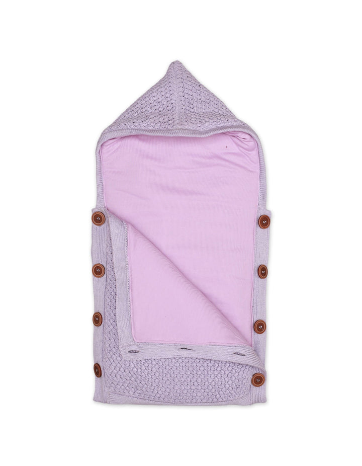 Zubaida's Carry Nest Woolen Lilac Front Button - Zubaidas Official™