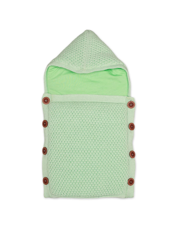Zubaida's Carry Nest Woolen Mint Front Button - Zubaidas Official™