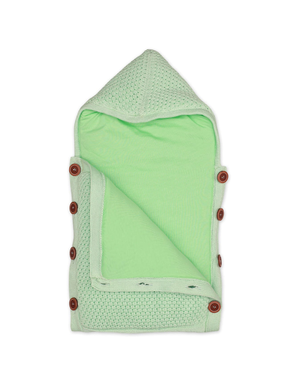 Zubaida's Carry Nest Woolen Mint Front Button - Zubaidas Official™