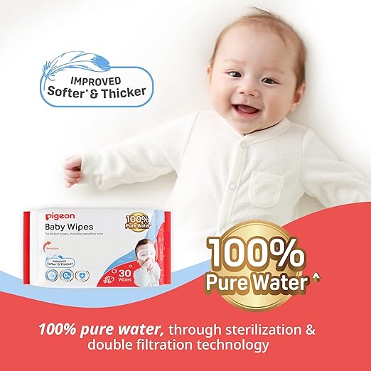 Zubaida's Pigeon Wipes Pure Water 30 Sheets - P79479 - Zubaidas Official™